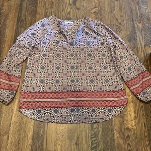 Oversized print tunic